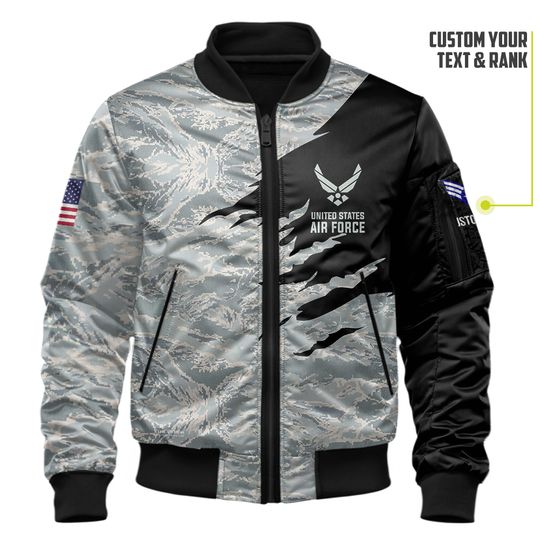 Customized Camouflage U.S. Air Force Bomber Jacket