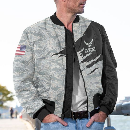 Customized Camouflage U.S. Air Force Bomber Jacket