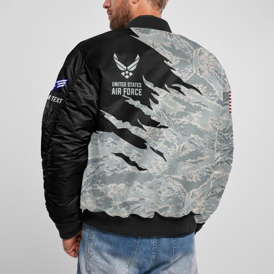 Customized Camouflage U.S. Air Force Bomber Jacket