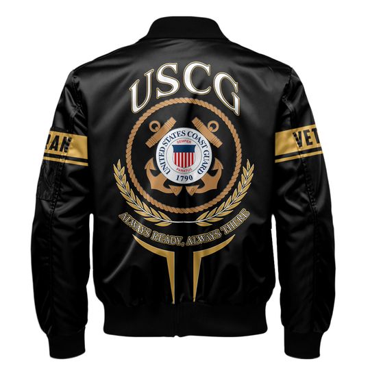Customized U.S Coast Guard Proudly Served Bomber Jacket