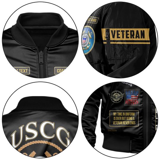 Customized U.S Coast Guard Proudly Served Bomber Jacket