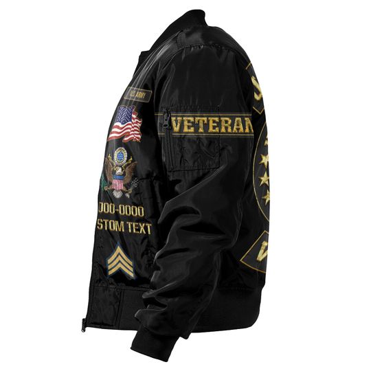 Customized U.S Army Proudly Served Bomber Jacket