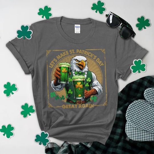 St. Patrick’s Day Heroes Veteran Eagle Bartender T-Shirt