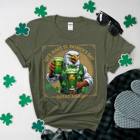 St. Patrick’s Day Heroes Veteran Eagle Bartender T-Shirt