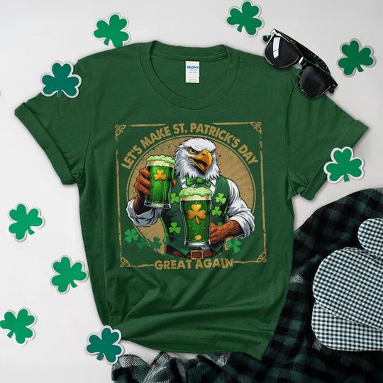 St. Patrick’s Day Heroes Veteran Eagle Bartender T-Shirt