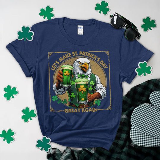 St. Patrick’s Day Heroes Veteran Eagle Bartender T-Shirt