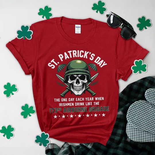 St. Patrick’s Day Warrior T-Shirt 173rd Airborne Brigade Pride
