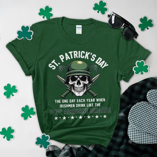 St. Patrick’s Day Warrior T-Shirt 173rd Airborne Brigade Pride