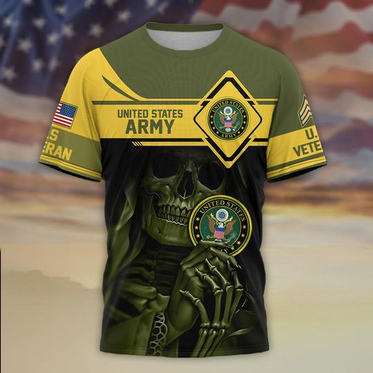 The Warrior’s Skull – Military Pride Never Dies 3D shirt