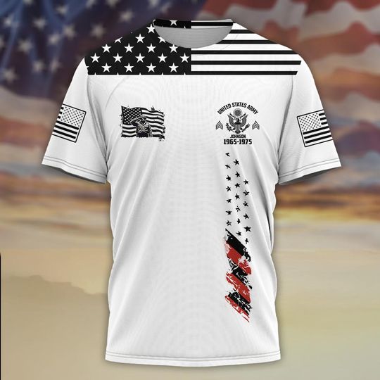 Customized Memorial Day Silent Salute T-Shirt Featuring Flag Design