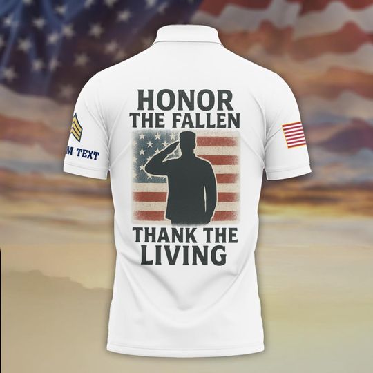 Honor The Fallen, Thanks The Living Polo Shirt