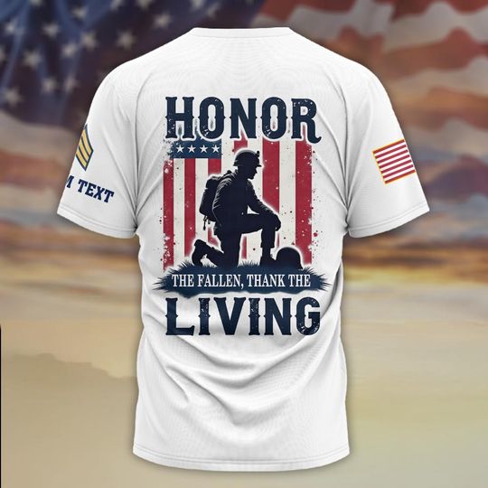 Honor The Fallen Thanks The Living 3D T-Shirt