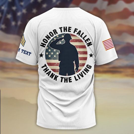 Honor The Fallen Thanks The Living 3D T-Shirt