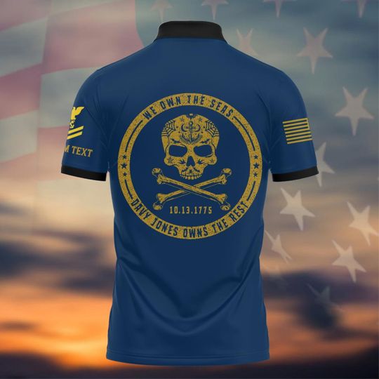 Customized We Own the Seas – US Navy Polo Shirt