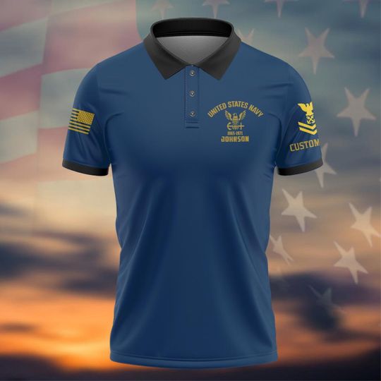 Customized We Own the Seas – US Navy Polo Shirt