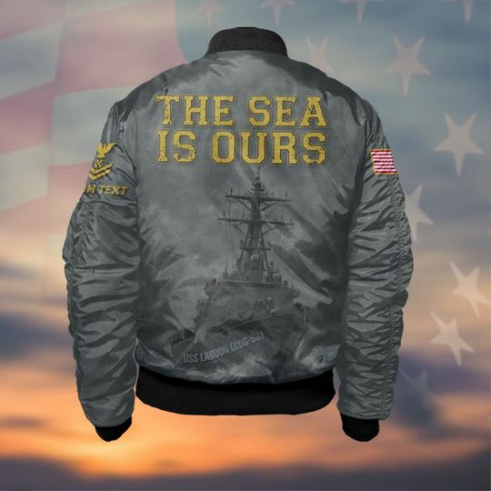 Customized The Sea Is Ours – US Navy - Bomber Jacket