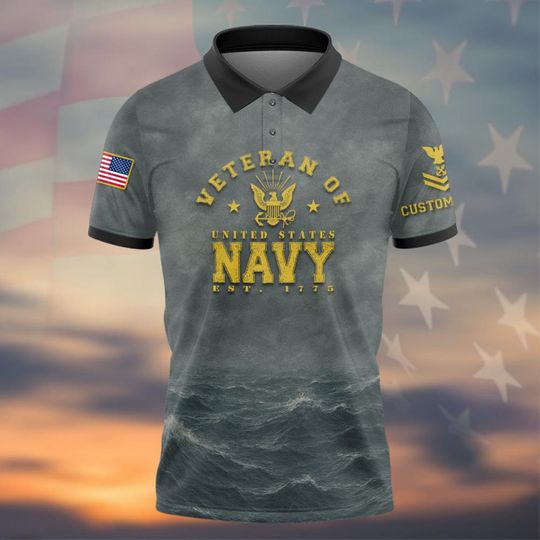 Customized The Sea Is Ours – US Navy Polo Shirt