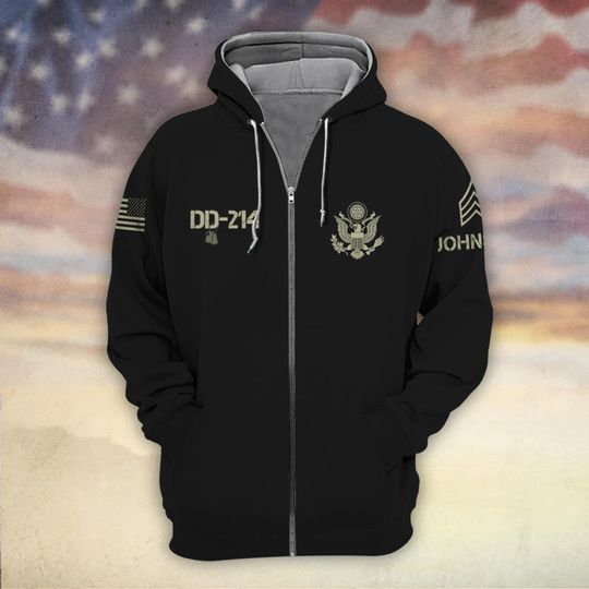DD-214 It’s A Veteran Thing, You Wouldn’t Understand 3D Zip Hoodie
