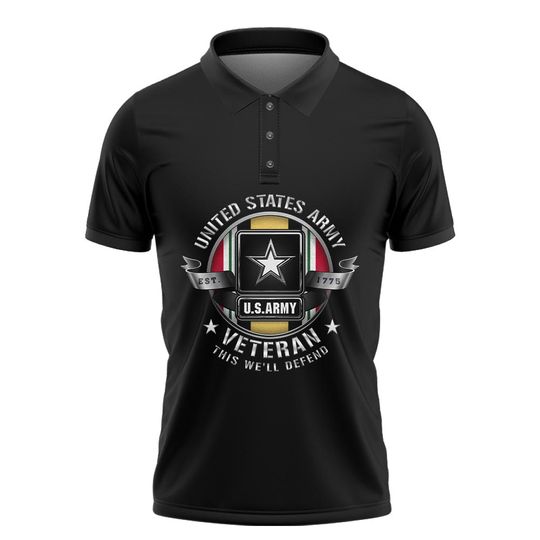 Customized U.S Veteran Polo Shirt
