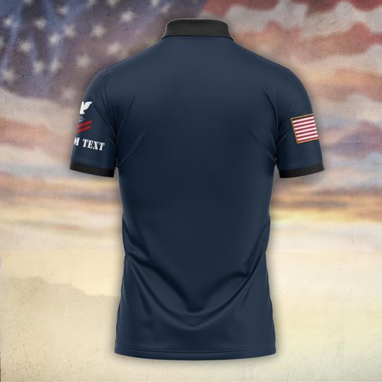 Customized US Navy 250 Years Pride Polo Shirt