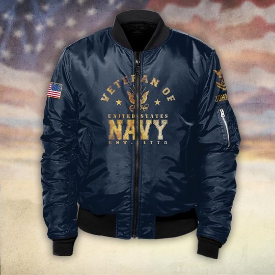 US Navy Born Free – Die Free Sailor Spirit - Bomber Jacket