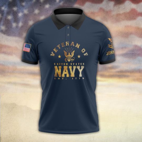 US Navy Born Free – Die Free Sailor Spirit Polo Shirt
