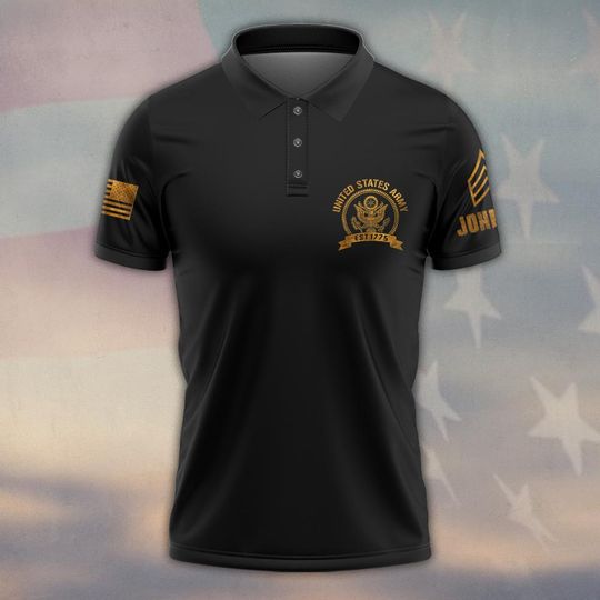 Customized U.S Veteran Polo Shirt