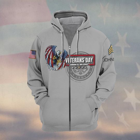 Veterans Day – Honoring All Who Served 3D Zip Hoodie