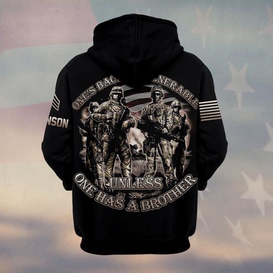 Customized U.S Veteran 3D Hoodie