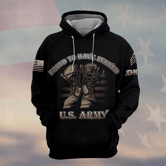 Customized U.S Veteran 3D Hoodie