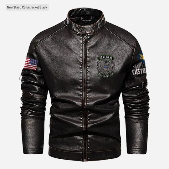 Army Brotherhood Leather Coat