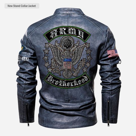 Army Brotherhood Leather Coat