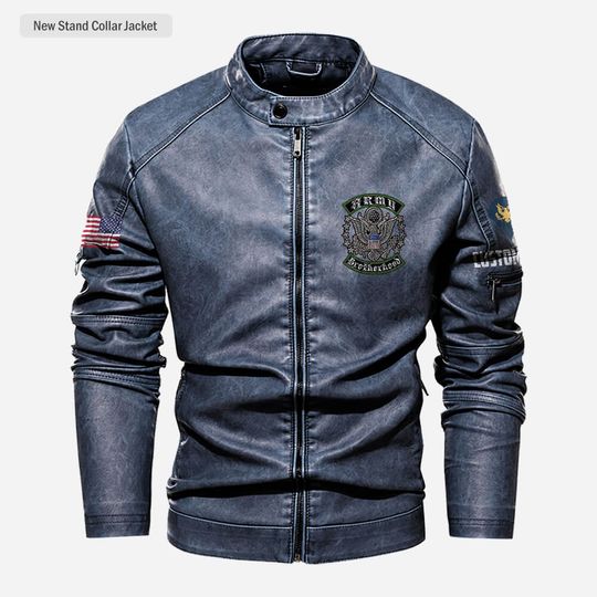 Army Brotherhood Leather Coat