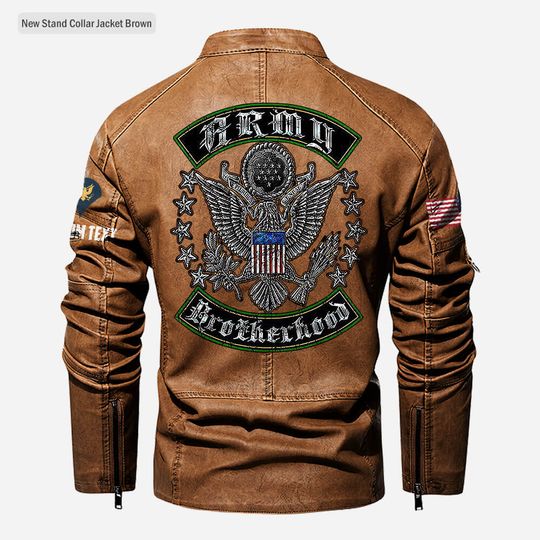 Army Brotherhood Leather Coat