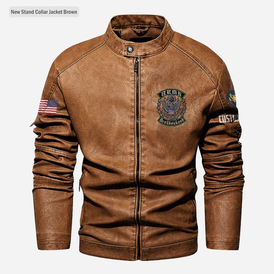 Army Brotherhood Leather Coat