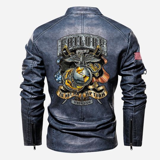 Failure Is Not An Option Leather Coat