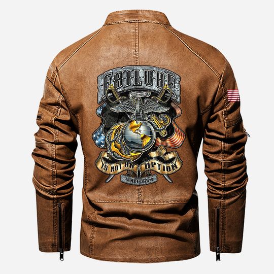 Failure Is Not An Option Leather Coat