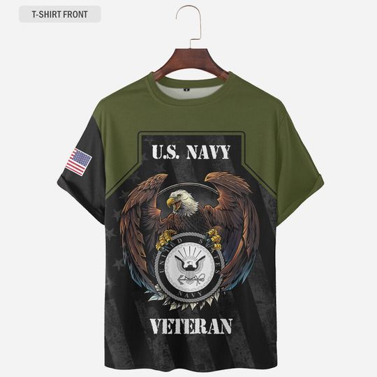 Personalized U.S. Navy Veteran 3D T-Shirt