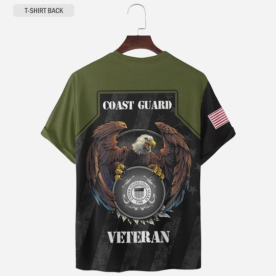 Personalized Coast Guard Veteran 3D T-Shirt