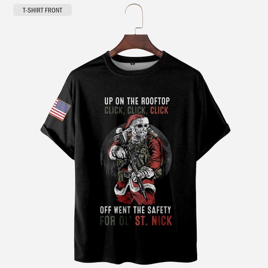 Personalized Veterans Santa 3D T-Shirt