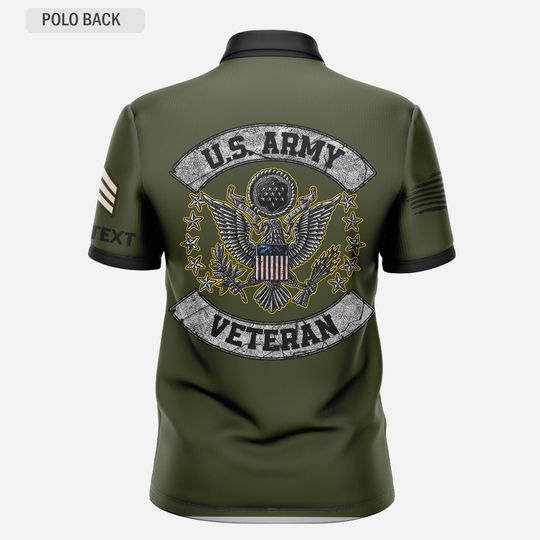 Personalized Army Veteran Polo Shirt