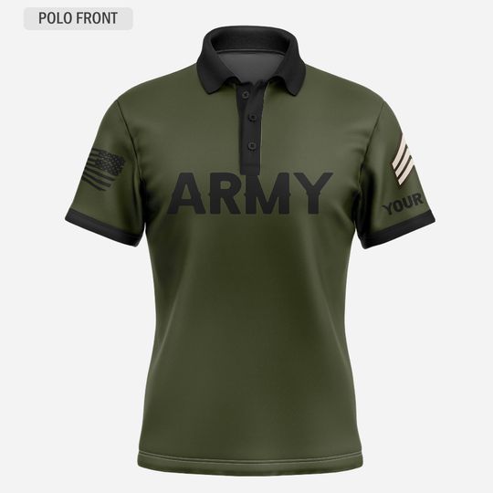 Personalized Army Veteran Polo Shirt