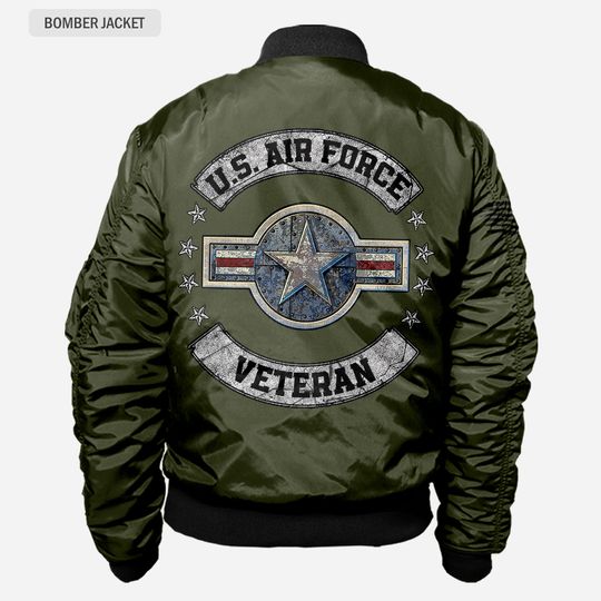 Personalized U.S Air Force Veteran  Bomber Jacket