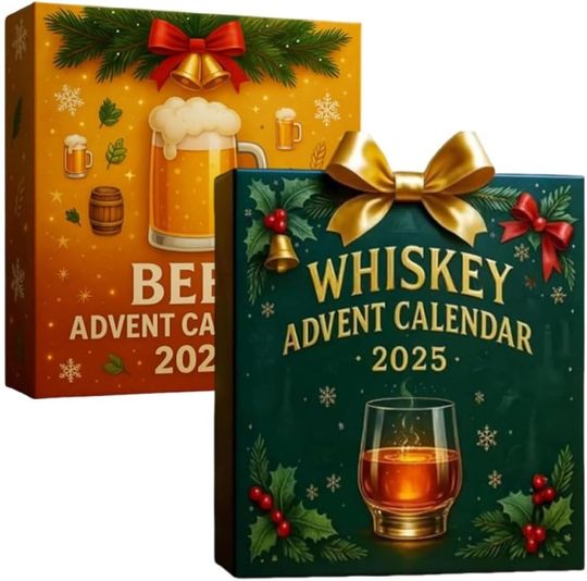 2025 Whiskey Advent Calendar: 24 Days Without Repetition, 2D Christmas Decor US