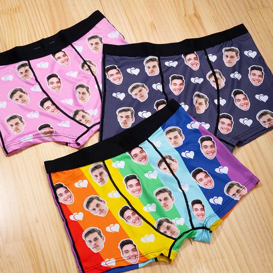 Personalised custom boxer briefs with face men's customized underwear