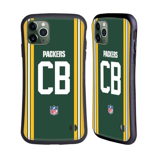 football GREEN BAY PACKERS POSITIONS & LOGO HYBRID CASE FOR APPLE iPHONES PHONES