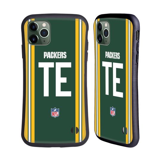 football GREEN BAY PACKERS POSITIONS & LOGO HYBRID CASE FOR APPLE iPHONES PHONES