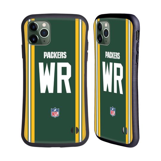 football GREEN BAY PACKERS POSITIONS & LOGO HYBRID CASE FOR APPLE iPHONES PHONES