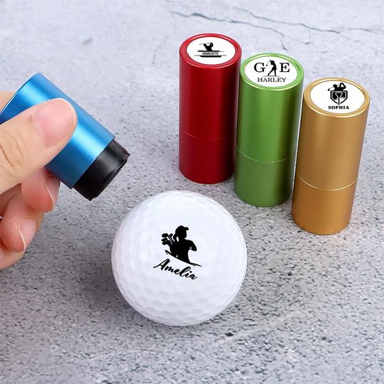 Personalized Golf Ball Stamp Box Gift for Golfers