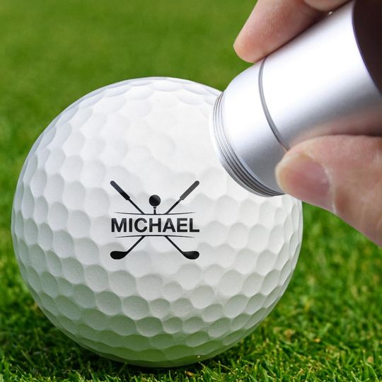 Custom Name Golf Ball Stamp Gift For Golfer, Golf Lovers
